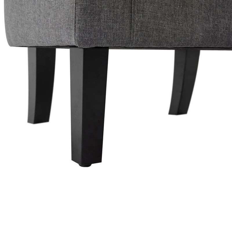 Belleze Modern Club Chair Barrel Design, Gray 6 Belleze Modern Club Chair Barrel Design, Gray - Image 4