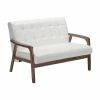 Baxton Studio Mid-Century Masterpieces Loveseat, White -GDF sofa Shop 30f1d7fd0b71d796 7805 w800 h800 b1 p0