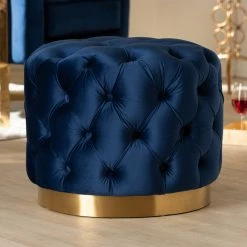 Wholesale Interiors Valeria Glam Royal Blue Velvet Gold Button Tufted Ottoman 9 Wholesale Interiors Valeria Glam Royal Blue Velvet Gold Button Tufted Ottoman -GDF sofa Shop 3101ab810c76da10 8917 w800 h800 b0 p0