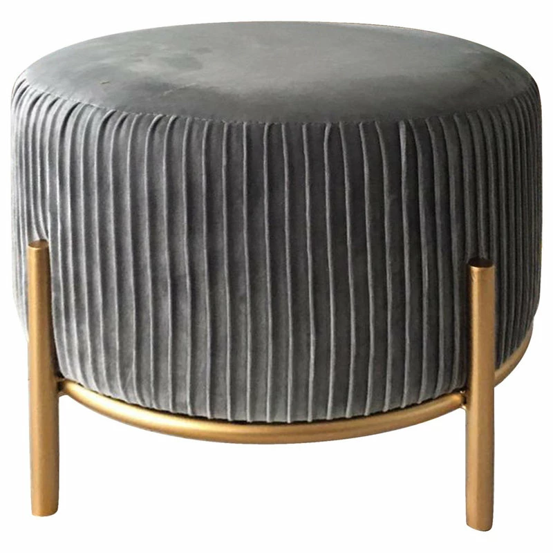 Crestview Collection Marina Gray Velvet Stool 3 Crestview Collection Marina Gray Velvet Stool