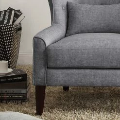 Rosevera Corporation Millett Wingback Chair, Gray -GDF sofa Shop 31c1674e0bae2a27 5452 w800 h800 b0 p0
