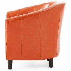 GDFStudio GDF Studio Newport Leather Club Chair, Orange -GDF sofa Shop 32d163fa02392d1d 4534 w800 h800 b1 p0