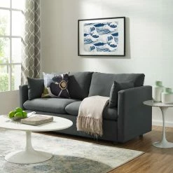 LexMod Activate Upholstered Fabric Sofa, Gray -GDF sofa Shop 3301d2cd00cd2a88 8746 w800 h800 b0 p0