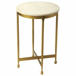 Butler Specialty Company Butler Claypool White Marble End Table