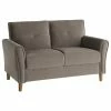 Domain Industries Inc. Lexicon Dunleith Modern Contemporary Velvet Tufted Loveseat In Brown And Walnut -GDF sofa Shop 33d18c080ff7f1d2 6655 w800 h800 b1 p0