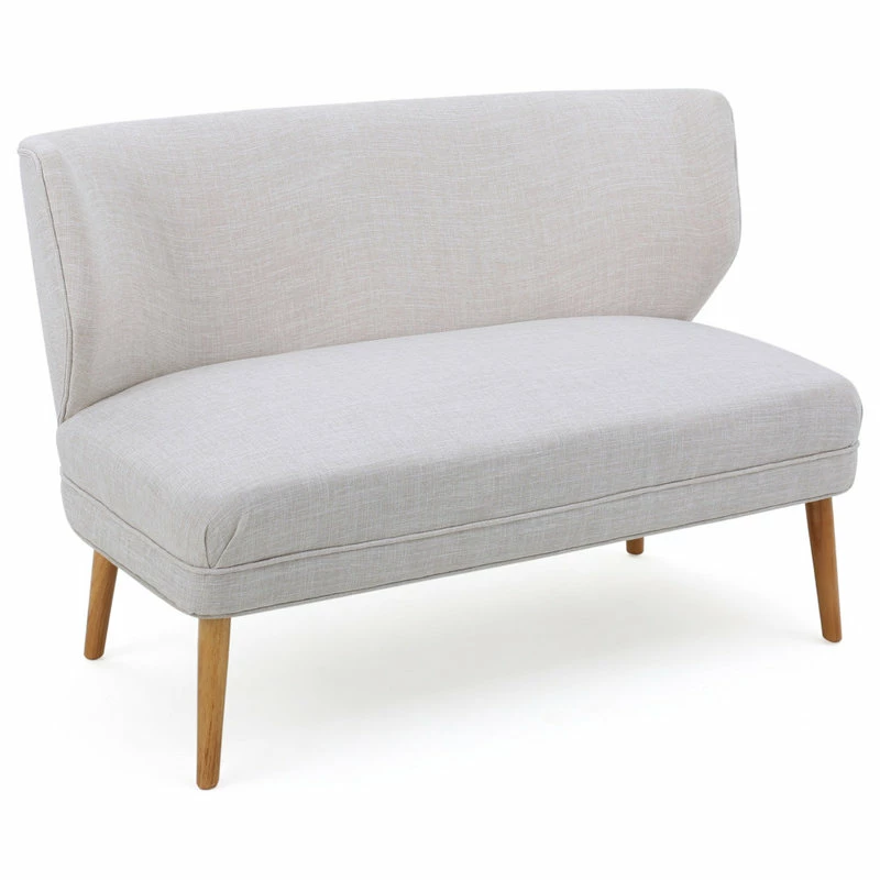 GDFStudio GDF Studio Dumont Mid Century Modern Fabric Loveseat Sofa Settee, Beige 6 GDFStudio GDF Studio Dumont Mid Century Modern Fabric Loveseat Sofa Settee, Beige - Image 4