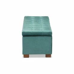 Wholesale Interiors Roanoke Teal Blue Velvet Fabric Upholstered Grid-Tufted Storage Ottoman Bench -GDF sofa Shop 34e1538a0db1b2e3 0284 w800 h800 b1 p0