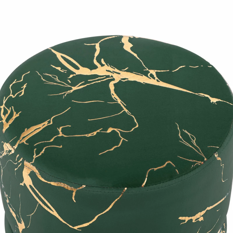 Duhome Elegant Lifestyle Luxury Hot Stamped Velvet Ottoman, Dark Green 8 Duhome Elegant Lifestyle Luxury Hot Stamped Velvet Ottoman, Dark Green - Image 6