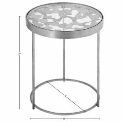 Meridian Furniture Butterfly End Table, Silver -GDF sofa Shop 354176be02dec38d 9579 w800 h800 b1 p0