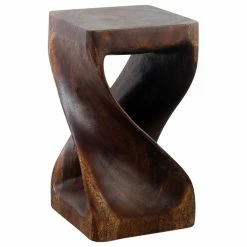Kammika Import Export Co., Ltd (Thailand) Haussmann® Original Wood Twist Stool 10 X 10 X 18 In High Mocha Oil -GDF sofa Shop 356118ec01baaf35 5826 w800 h800 b1 p0