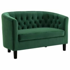 LexMod Prospect Performance Velvet Loveseat, Emerald -GDF sofa Shop 3561774100cd2577 3566 w800 h800 b1 p0
