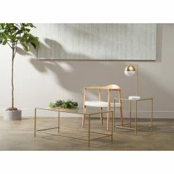 Euro Style Arvi 18" Clear Glass Side Table, Brass -GDF sofa Shop 357137da0fe3ac23 6576 w800 h800 b0 p0
