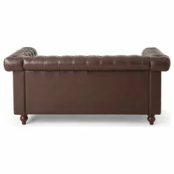GDFStudio Timber Contemporary Button Tufted Loveseat With Nailhead Trim, Dark Brown And Es -GDF sofa Shop 3571ad4700d2fff4 5898 w800 h800 b1 p0