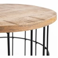 Madeleine Home Inc. Auxon Designer Cage Side Table, Natural & Black -GDF sofa Shop 3601d1e302bc1571 5300 w800 h800 b1 p0