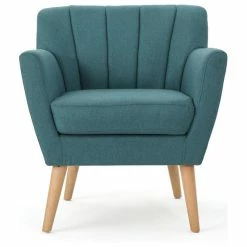 GDFStudio GDF Studio Madelyn Mid Century Modern Fabric Club Chair, Dark Teal -GDF sofa Shop 36f11a480f905248 5910 w800 h800 b1 p0