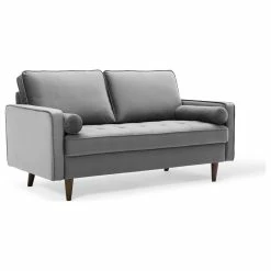 LexMod Valour Performance Velvet Loveseat, Gray -GDF sofa Shop 36f16db100cd2c6f 9808 w800 h800 b1 p0