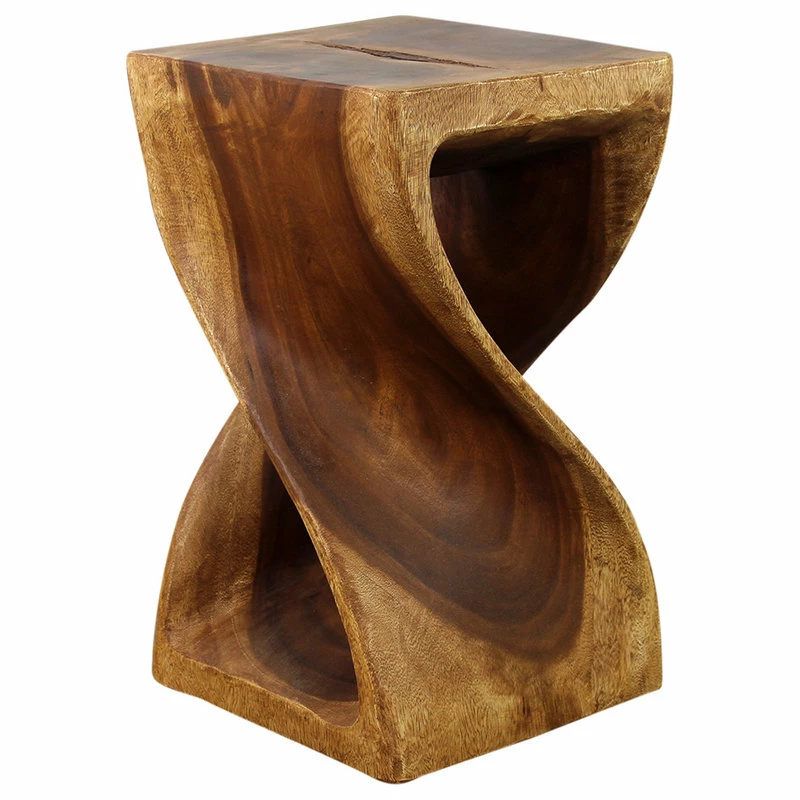 Kammika Import Export Co., Ltd (Thailand) Haussmann® Original Wood Twist Stool 12 X 12 X 20 In High Oak Oil 5 Kammika Import Export Co., Ltd (Thailand) Haussmann® Original Wood Twist Stool 12 X 12 X 20 In High Oak Oil - Image 3