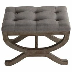 Cortesi Home Falmouth X-Bench Ottoman With Solid Wood Legs, 17", Beige Fabric 9 Cortesi Home Falmouth X-Bench Ottoman With Solid Wood Legs, 17", Beige Fabric -GDF sofa Shop 372147940cb8ade4 7279 w800 h800 b1 p0