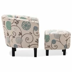 Belleze Accent Chair W/ Ottoman Round Arms Curved Back French Print Script,Beige Floral 10 Belleze Accent Chair W/ Ottoman Round Arms Curved Back French Print Script,Beige Floral -GDF sofa Shop 38018f0d0d807363 3437 w800 h800 b1 p0