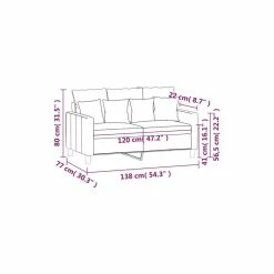 Vida XL International B.V. VidaXL 2-Seater Sofa Light Gray Velvet Living Room Lounge Seating Couch Settee -GDF sofa Shop 3891c96803d654ce 9472 w800 h800 b1 p0