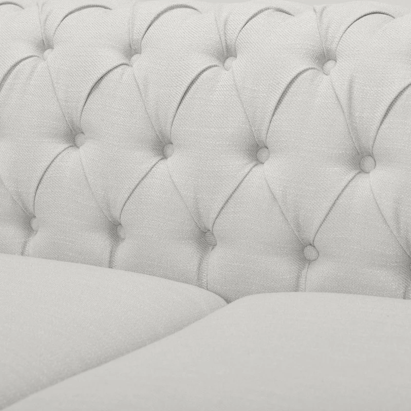 GDFStudio Spencer Tufted Chesterfield Fabric 3 Seater Sofa 11 GDFStudio Spencer Tufted Chesterfield Fabric 3 Seater Sofa - Image 9
