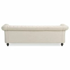 GDFStudio Adetokunbo Tufted Chesterfield Fabric 3 Seater Sofa, Beige/Dark Brown -GDF sofa Shop 39c1fd670f906e8b 5498 w800 h800 b1 p0