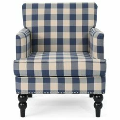 GDFStudio GDF Studio Eve Tufted Fabric Club Chair, Blue Checkerboard/Dark Brown 13 GDFStudio GDF Studio Eve Tufted Fabric Club Chair, Blue Checkerboard/Dark Brown -GDF sofa Shop 3a71aaab01b70a79 1202 w800 h800 b1 p0