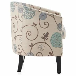 Belleze Modern Club Chair Barrel Design, Flower Print 9 Belleze Modern Club Chair Barrel Design, Flower Print -GDF sofa Shop 3ad17cc40f27b0de 8330 w800 h800 b1 p0