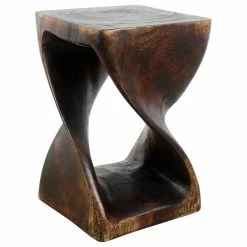 Kammika Import Export Co., Ltd (Thailand) Haussmann® Original Wood Twist Stool 12 X 12 X 18 In High Mocha Oil -GDF sofa Shop 3b31068e02c93eb0 6225 w800 h800 b1 p0