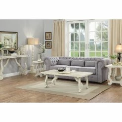 Coast To Coast Imports, LLC Coast To Coast Orchard Park Accent Table With White Rub Finish 22519 -GDF sofa Shop 3c012c3e02e2bb2a 6271 w800 h800 b0 p0