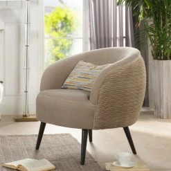 Jennifer Taylor Home London Ruched Barrel Accent Chair, Mink Beige Velvet 27 Jennifer Taylor Home London Ruched Barrel Accent Chair, Mink Beige Velvet -GDF sofa Shop 3c91d3af0d8cf691 3593 w800 h800 b0 p0