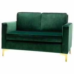 Karat Home Upholstered Sofa With Loose Back, Green