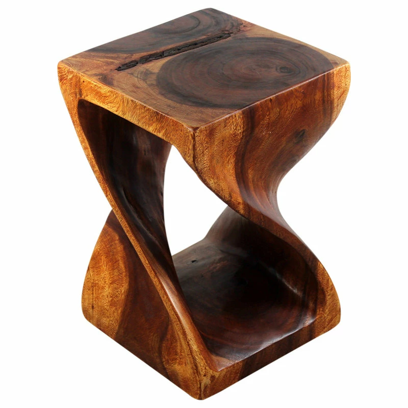 Kammika Import Export Co., Ltd (Thailand) Haussmann® Wood Twist End Table 15 X 15 X 23 Inch High Cherry Oil 8 Kammika Import Export Co., Ltd (Thailand) Haussmann® Wood Twist End Table 15 X 15 X 23 Inch High Cherry Oil - Image 6