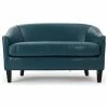 GDFStudio GDF Studio Isolde Modern Petite Loveseat, Teal Leather -GDF sofa Shop 3d9107460f907306 0555 w800 h800 b1 p0