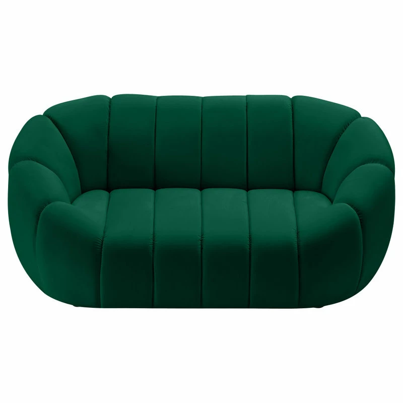Meridian Furniture Elijah Velvet Upholstered Loveseat, Green 7 Meridian Furniture Elijah Velvet Upholstered Loveseat, Green - Image 5