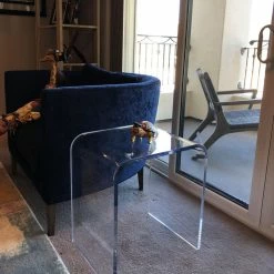 Southeastflorida Acrylic End Table 20"W X 16" D X 22"H X 3/4" Thick