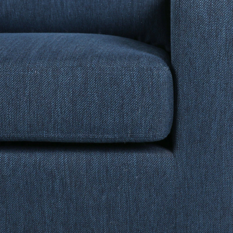 GDFStudio Casen Fabric Club Chair, Navy Blue/Dark Brown 12 GDFStudio Casen Fabric Club Chair, Navy Blue/Dark Brown - Image 10