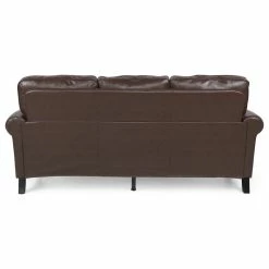 GDFStudio Burkehaven Contemporary Faux Leather 3 Seater Sofa, Nailhead Trim, Dark Brown 19 GDFStudio Burkehaven Contemporary Faux Leather 3 Seater Sofa, Nailhead Trim, Dark Brown -GDF sofa Shop 4051a2c4032d4f0c 1308 w800 h800 b1 p0