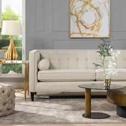 Jennifer Taylor Home Jack 84" Modern Tuxedo Tufted Sofa, Sky Neutral Beige -GDF sofa Shop 4051be6a03dd4c89 6638 w800 h800 b0 p0