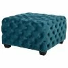 GDFStudio GDF Studio Provence Dark Teal Tufted Velvet Fabric Square Ottoman Bench, Dark Te -GDF sofa Shop 40a13f160f931639 7699 w800 h800 b1 p0