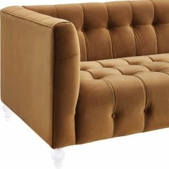 TOV Furniture Bea Velvet Sofa, Cognac -GDF sofa Shop 42419ecd00e46c7c 2973 w800 h800 b0 p0