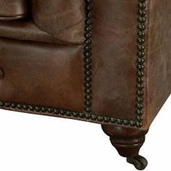 Crafters And Weavers Top Grain Vintage Leather Chesterfield Sofa Bark Brown -GDF sofa Shop 42515c4200bf944d 6918 w800 h800 b0 p0