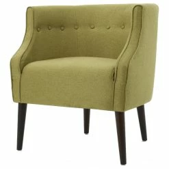 GDFStudio GDF Studio Davidson Tub Design Upholstered Accent Chair, Green