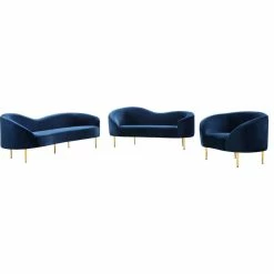Meridian Furniture Ritz Velvet Sofa, Navy -GDF sofa Shop 429197c402740ff1 6411 w800 h800 b1 p0