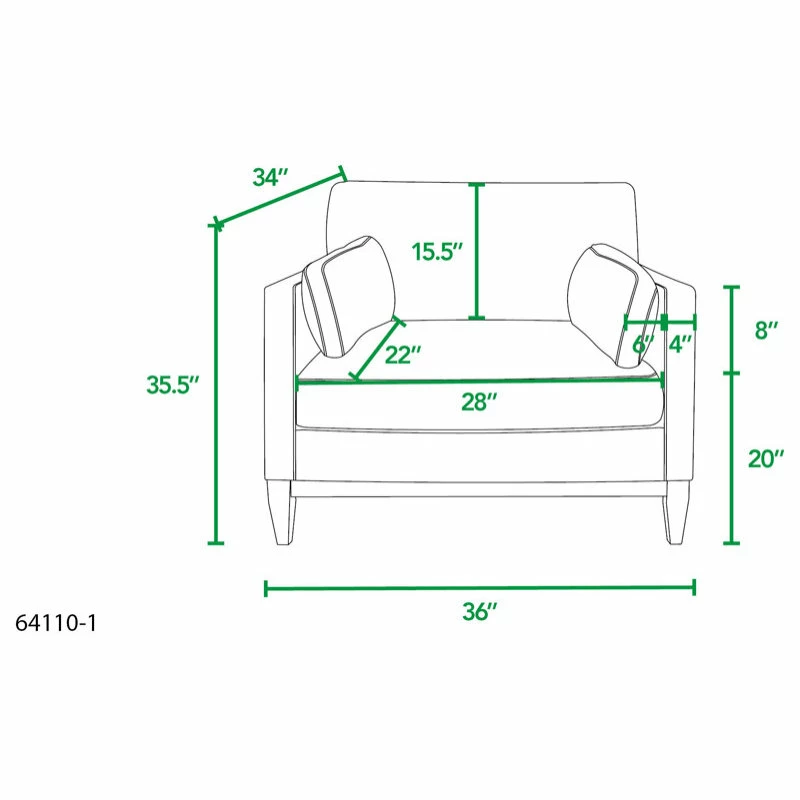 Jennifer Taylor Home Knox 36" Modern Farmhouse Arm Chair, Olive Green Performance Velvet 15 Jennifer Taylor Home Knox 36" Modern Farmhouse Arm Chair, Olive Green Performance Velvet - Image 13