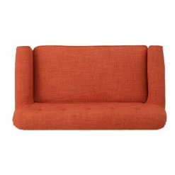 GDFStudio GDF Studio Mia Mid Century Modern Fabric Loveseat, Muted Orange -GDF sofa Shop 43717b1601b71a54 4665 w800 h800 b1 p0