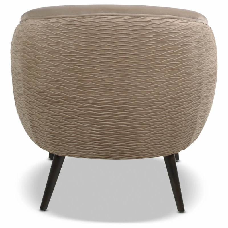 Jennifer Taylor Home London Ruched Barrel Accent Chair, Mink Beige Velvet 7 Jennifer Taylor Home London Ruched Barrel Accent Chair, Mink Beige Velvet - Image 5