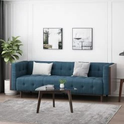 GDFStudio Croton Contemporary Tufted 3 Seater Sofa, Navy Blue + Brown 13 GDFStudio Croton Contemporary Tufted 3 Seater Sofa, Navy Blue + Brown -GDF sofa Shop 44116aa80052731e 3348 w800 h800 b0 p0
