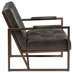 Olliix INK+IVY Waldorf Mid-Century Modern Accent Chair, Faux Leather Snakeskin Brown -GDF sofa Shop 44c183960e705e08 7455 w800 h800 b1 p0