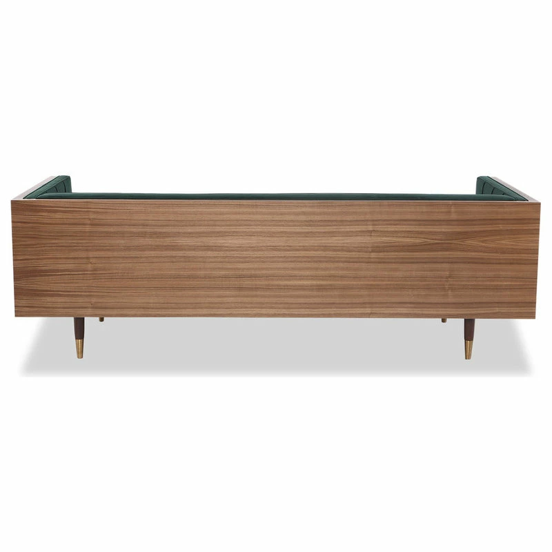 Kardiel Woodrow Midcentury Modern Box Sofa, Jade Seat, Walnut Base 6 Kardiel Woodrow Midcentury Modern Box Sofa, Jade Seat, Walnut Base - Image 4